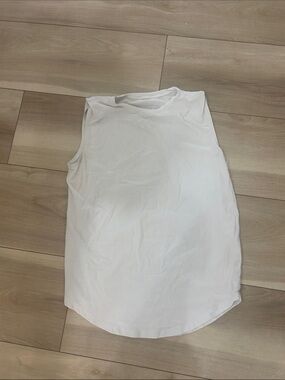 lululemon athletica White Sleeveless Crew Tank